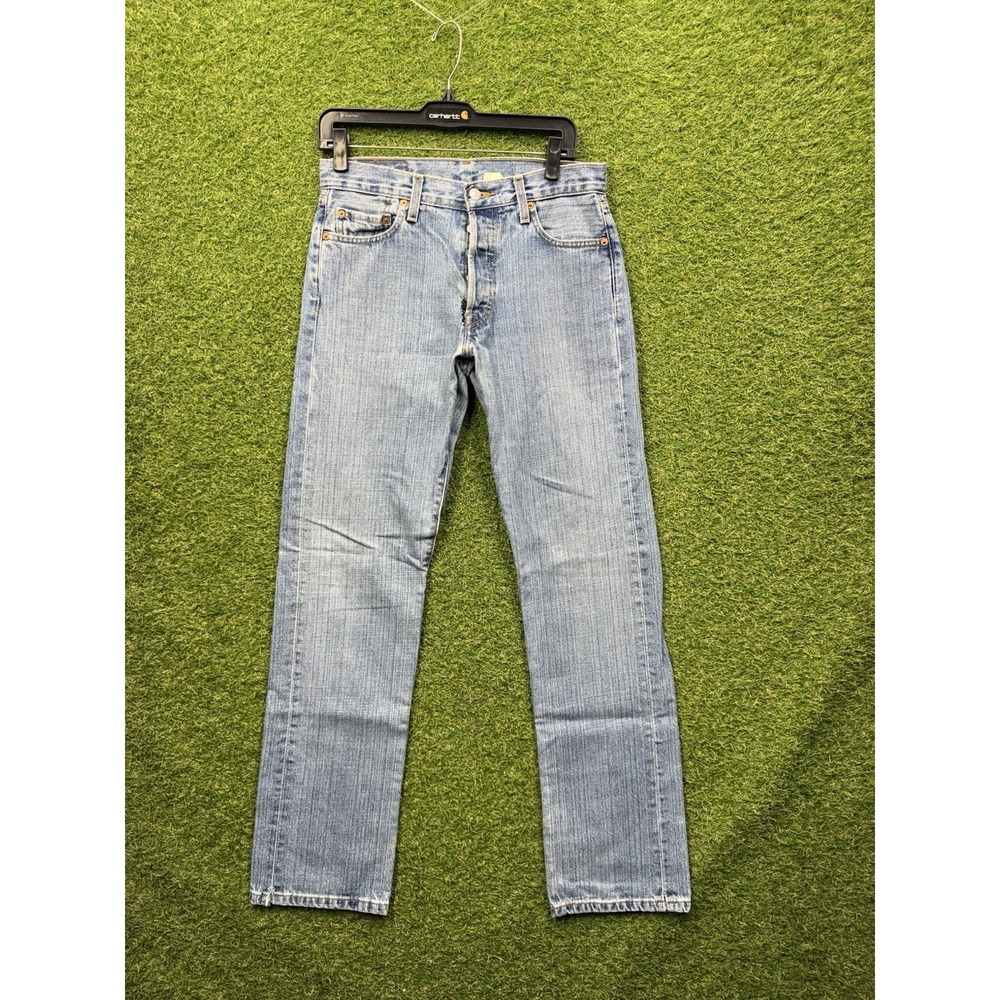 Vintage Levis 501xx Jeans Mens 30x34 Button Fly Light Wash Denim Casual 2000s